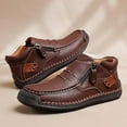 thumbnail image 2 of Willtoo The First Young Shoes Men, Men’S Handmade Premium Leather Slip-On Driving Boots Travel & Outdoor, 2 of 6