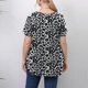 thumbnail image 4 of Gibobby Blusa de Trabajo de Manga Corta Camiseta informal manga corta con cuello redondo y manga corta con estampado talla grande para mujer(Negro,G), 4 of 5