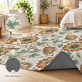 Vintage Floral Runner Rug 2.6'x8', Elegant Pastel Botanical Flower ...