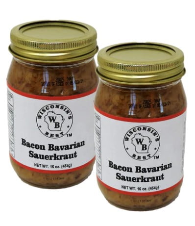 Wisconsin's Best Bacon Bavarian Sauerkraut, 16 oz, 2 ct