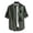 Green, variant on Mens Short Sleeve Button up Shirts Linen Cotton Beach Tops Spread Collar Plain Summer T Shirt with Pocket Black 4Xl
