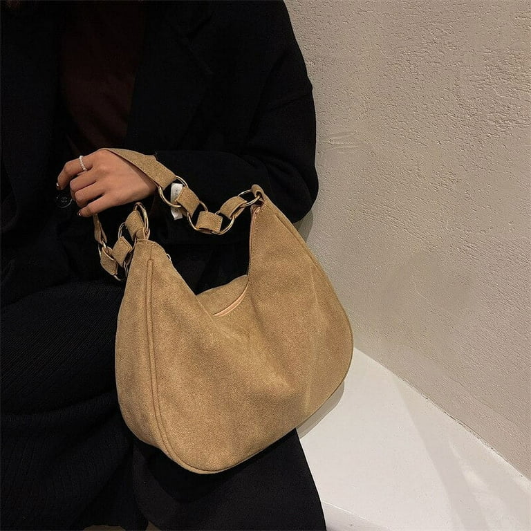 CoCopeaunt Vintage Suede Pu Leather Shoulder Bags For Women Large Capacity  Underarm Handbag Luxury Simple Armpit Bag sac de luxe femme 