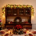 thumbnail image 4 of Qwtwty 6 ft Christmas Garlands with Lights, Fake Vines Real Touch Artificial Norfolk Pine Garlands for Mantle, Fireplace, Table Decorations, 4 of 8