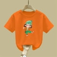 thumbnail image 4 of Blusas y camisas de manga corta con cuello redondo para niños Camiseta de verano de manga corta estampada para niñas Jersey elegante de cuello redondo para niñas Top de algodón para niños, 4 of 6
