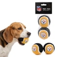 thumbnail image 1 of Set de 2 pelotas para perro NFL Pittsburgh Steelers 100% oficial, 1 of 6