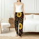 thumbnail image 4 of Balery Sunflowers Leaves Pantalones de pijama para mujer, pijamas ultraligeros, pantalones de estar por casa-X-Large, 4 of 6