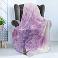 thumbnail image 4 of Flower Soft Flannel Fleece Throw Blanket, Dreamy Tree Body View Cloudy Details Love and Affection Valentines Inspired Motif, Cozy Plush for Indoor and Outdoor Use, 50" x 70", Purple, by Ambesonne, 4 of 5