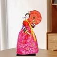 thumbnail image 6 of TISHITA Geisha Kimono Figurine Korean Hanbok Doll Antique Asian Vintage Doll,Traditional Handicraft for Birthday Desktop Party Adults 4, 6 of 8