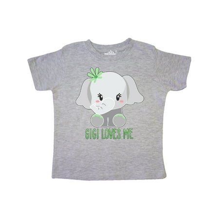 

Inktastic Gigi Loves Me- cute elephant Gift Toddler Boy or Toddler Girl T-Shirt