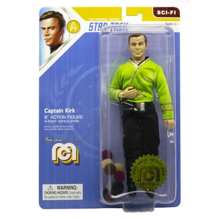 Mego Action Figure, 8” Star Trek - Capt. Kirk in Green Shirt w/ Tribbles from the The Original Series episode The Trouble with Tribbles (Limited Edition Collector’s