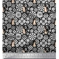 thumbnail image 1 of Soimoi Georgette Viscose Fabric Floral & Penguin Ocean Print Fabric by The Yard 42 Inch Wide, 1 of 1