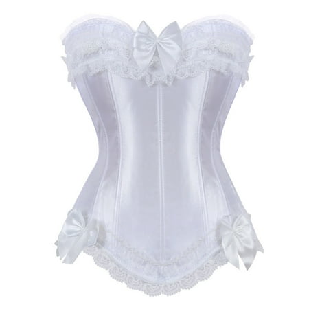 BZGTZT Corset Bustier for Women Lingerie Bodyshaper Top Sexy Vintage 1920s Renaissance Lace Trim Corset Bustier