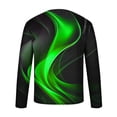 thumbnail image 5 of Blusas y camisas de manga larga con cuello redondo para hombre, blusa informal de manga larga con cuello redondo y estampado., 5 of 5