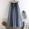 thumbnail image 2 of Fairy Skirt Women Tulle Skirts High Waist Bow Skirt Fashion Flowy A-Lined Maxi Dress, 2 of 3