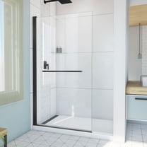 DreamLine SD-374072Q-09 Aqua-Q Swing 39 1/2 in. W x 72 in. H Frameless Shower Door in Satin Black