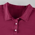 thumbnail image 7 of GrmtClth Polo Shirts for Men Long Sleeve Collared Button Placket With Chest Pocket Lightweight Leisure Outdoor Pullover Tops Hot Pink XL, 7 of 7