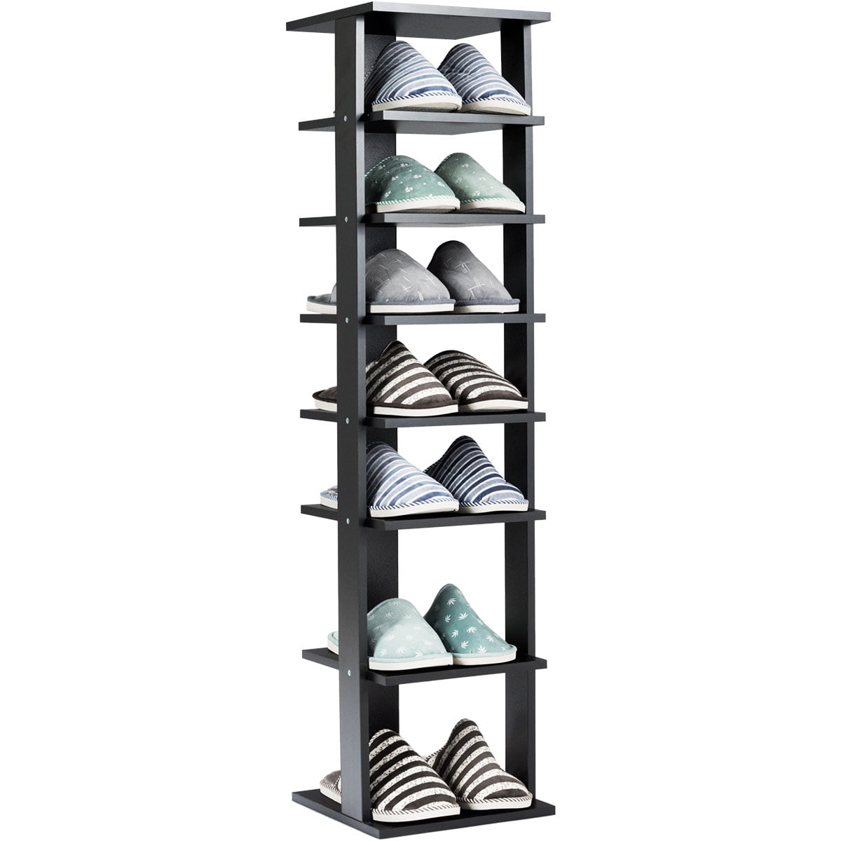 costway wooden shoes storage stand