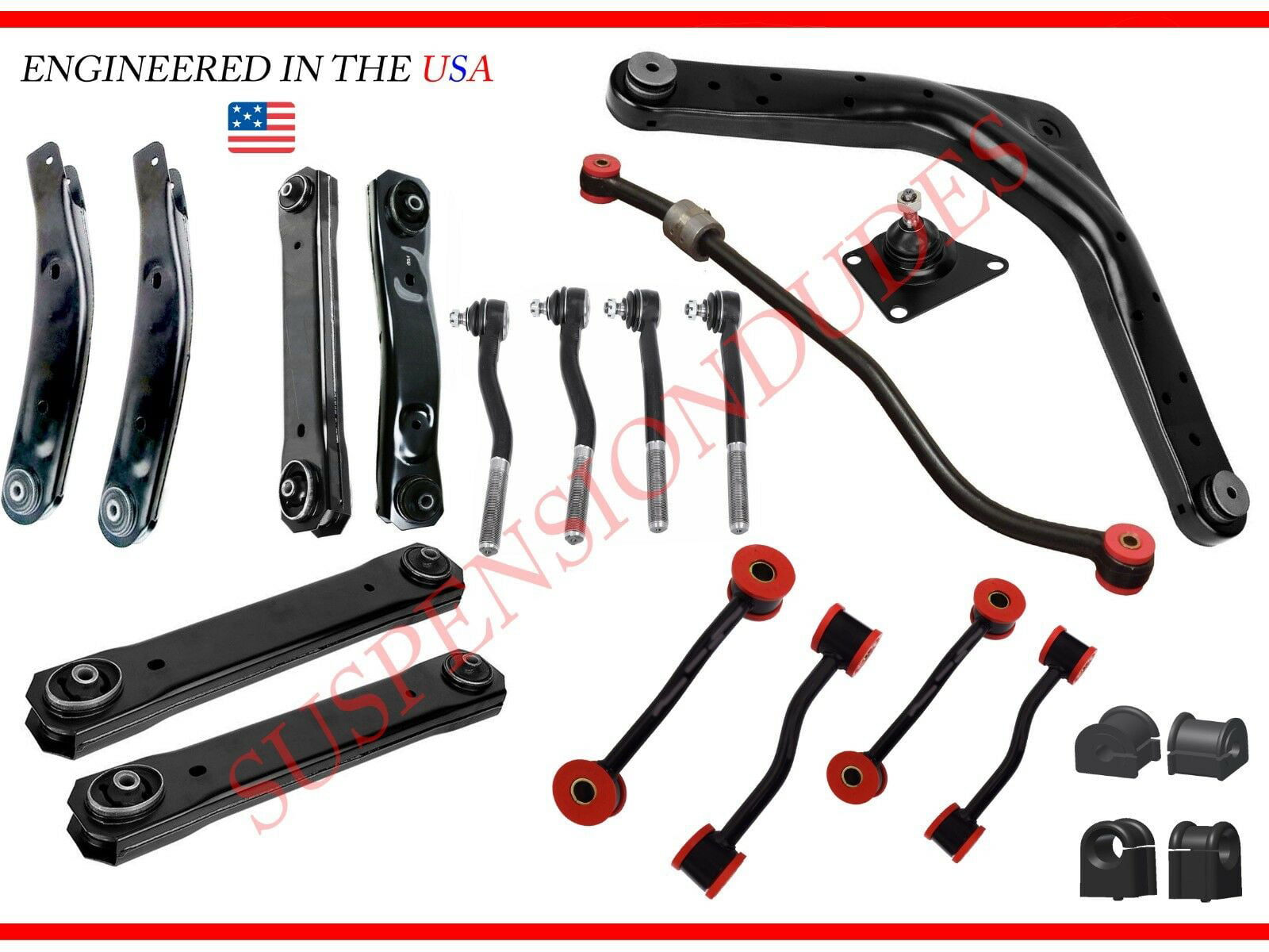 21PC Front/Rear Suspension Kit with Track Bar 1999-2004 Jeep Grand Cherokee