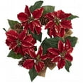 thumbnail image 1 of Poinsettia&44; Pomme de Pin et Couronne de Jute, 1 of 1