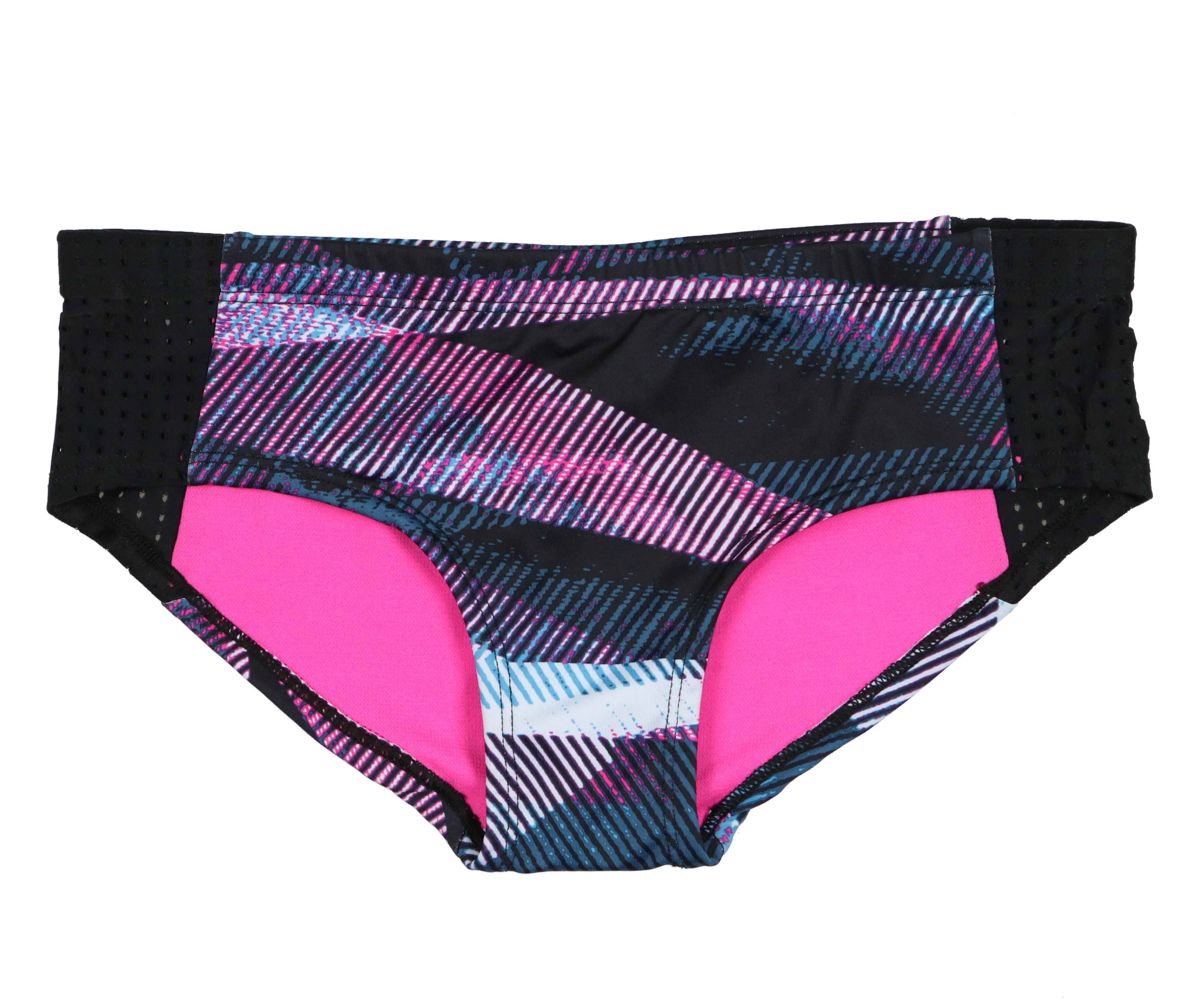 Nike Women's Line Up Printed Hipster Bikini Bottoms Size XL Laser Fuschia Pink Blue - image 3 of 4