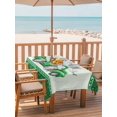 thumbnail image 2 of 54x80 Inch Outdoor Tablecloth with Umbrella Hole Zipper Rectangle Saint Patrick's Day Rectangular Tablecloths Outside Waterproof Luck Leaves Car Green Buffalo Plaid Patio Table Cover for Picnic Party, 2 of 8