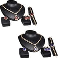 thumbnail image 2 of UDIYO Women Fashion Rhinestone Pendant Necklace Ring Bracelet Earrings Jewelry Set, 2 of 6