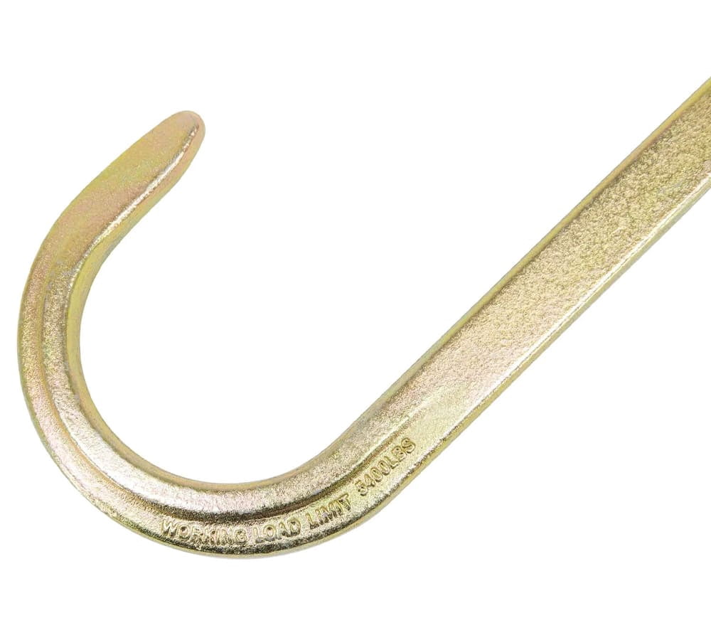 15" Inch J Hook Heavy Duty Grade G70 Tow Axle Strap Wrecker Roll back Clevis 5400#