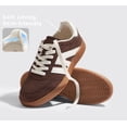 thumbnail image 2 of Zapatillas LUCKY STEP para mujer, clásicas, retro, suela de goma, color marrón, 2 of 8