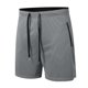 thumbnail image 5 of Pantalones cortos de running para hombre con entrepierna de 5 pulgadas: bolsillos con cremallera, cintura elástica, poliéster-spandex, pantalones cortos deportivos para gimnasio, tallas S-XXXL para, 5 of 5
