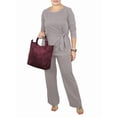 thumbnail image 2 of Women'S 2 Piece Outfits Suit Set Top Flared Pants Sets Business Pantsuits Light Brown XXL, 2 of 7