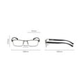 thumbnail image 2 of 3 Pairs of Mens Rimmed Blue Light Blocking Reading Glasses +1.0, Metal Gunmetal Spring Hinges Classic Readers 1.0, 2 of 5