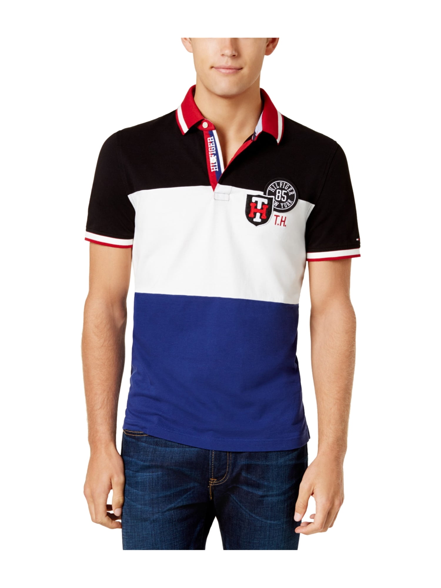 Tommy Hilfiger Tommy Hilfiger Mens Colorblocked Rugby Polo Shirt