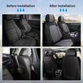 thumbnail image 2 of DIKSOAKR 2PCS Front Car Seat Covers Fit for Nissan Frontier 2009-2024 2025 Faux Leather Seat Covers Waterproof Anti-Slip Automotive Seat Cushion(Black&Grey)-Only 2 Front Seat Covers, 2 of 7