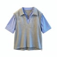 thumbnail image 6 of yillto Women Short Sleeve Tops Fashion Loose Blouses Fall Trendy Dressy Casual Shirts for Womens S-5XL, 6 of 7