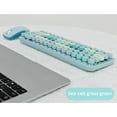 thumbnail image 3 of yeacher Mofii Clavier et Souris Sans Fil 2,4G Combinés, Design Rétro, Disposition Compacte à 68 Touches, Souris à 3 DPI Réglables, Branchez et Utilisez, Léger pour PC/ordinateur Portable, Options Vert/rose/jaune (Piles Non, 3 of 7