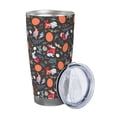 thumbnail image 2 of Daiia doodles and Easter Printed 20oz Insulated Coffee Cup with Straw Topper, Fully Spill Proof Travel Coffee Mug, Stainless Steel Tumbler for Work Home Outdoor Car-Without Straw, 2 of 8