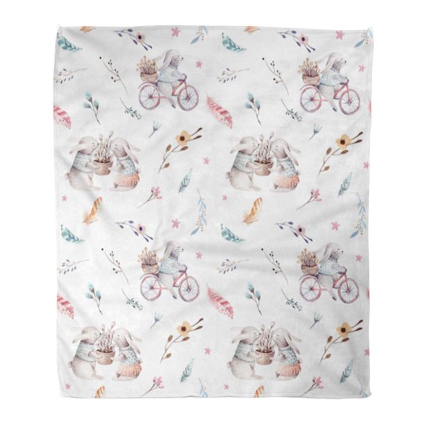 Rabbit Friends Quilted Blanket NCU0DV785