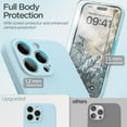 thumbnail image 2 of KOMI for iPhone 16 Case, Liquid Silicone Case with Camera Protection Soft Gel Rubber Cover with Microfiber Lining Shockproof Protective Phone Case for iPhone 16 6.1", Light Blue, 2 of 5
