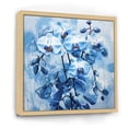 thumbnail image 2 of Designart "Delicate Abstraction Of Blue Minimalist Orchid Blossoms II" Orchids Floater Framed Canvas Prints, 2 of 5