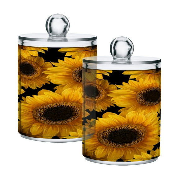 High-value clear storage jars keep life organized and within reach Sunflowers Bright Yellow