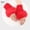 Red, variant on Outdoor Winter Autumn Knitted Sheep Wool Couples Fingerless Mittens Exposed Finger Wrist Gloves Faux Rabbit Fur BROWN