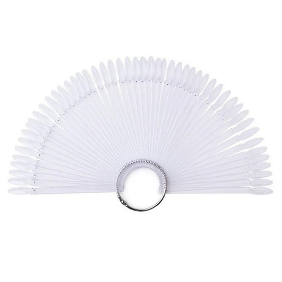 Paleta de 50 herramientas para practicar uñas de colores, redonda y festoneada (colores naturales)