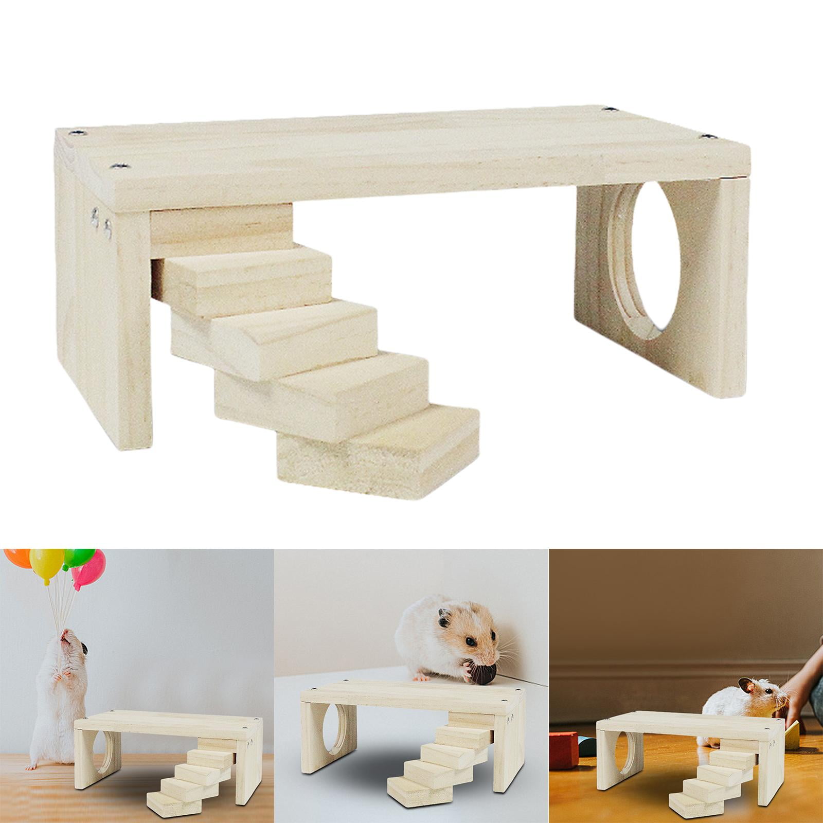Bvdfgk Wooden Hamster Hamster Climbing Toy Climbing Ladder Cage Accessories Toys Wooden
