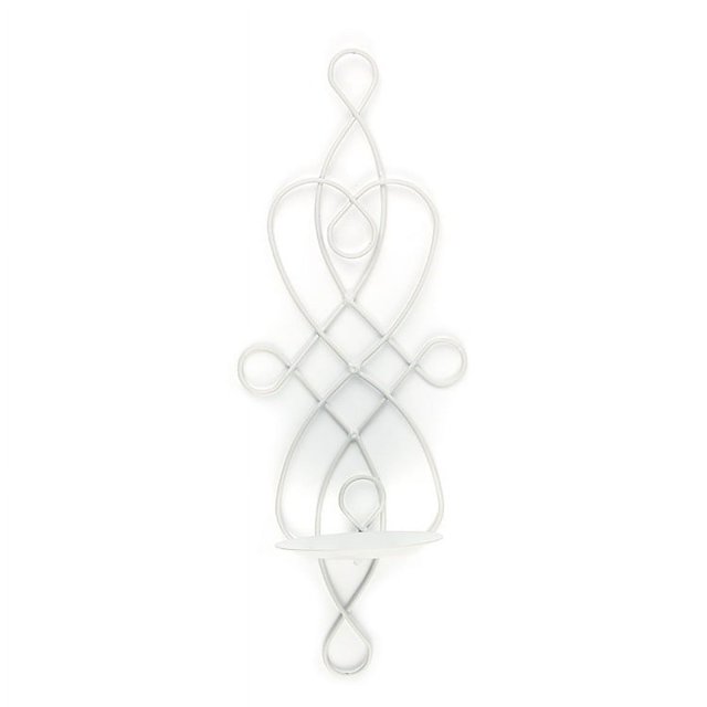 ZHAOCHENG Juego de 2 candelabros blancos Candelabro Candelabro Candelabro de pared de metal, Candelabro decorativo para sala de estar, baño, montaje en pared para dormitorio