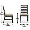 thumbnail image 3 of Steve Silver Transitional Fabric Upholstered Harington Side Chair, Set of 2, Oatmeal, 3 of 8