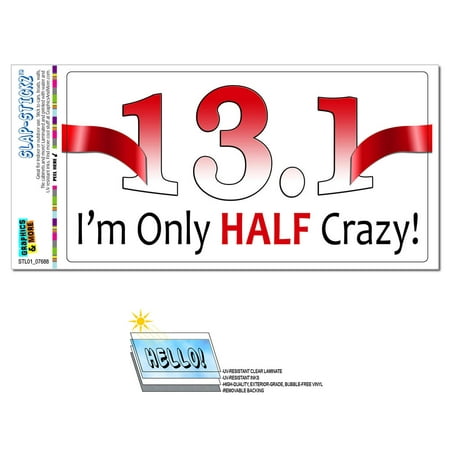 13.1 Only Half Crazy - Marathon Runner Running SLAP-STICKZ(TM) Premium (Best Running Clothes For Half Marathon)