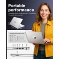 thumbnail image 4 of HP 14" Thin&Light Laptop Computer - Intel Quad-core CPU • 8GB RAM, 128GB UFS + 256GB Micro SD Card • Windows 11 Pro & 1-Year Microsoft Office 365 • Wi-Fi 6 • Copilot • Silver, 4 of 8