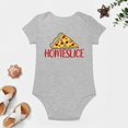thumbnail image 4 of Homeslice Pizza - Funny Pizza Lover Outfit - Cute Infant One-Piece Baby Bodysuit Gray-style-1 12months, 4 of 7