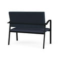 thumbnail image 3 of Newport Reception Waiting Room 2-Seat Loveseat / Black Steel / Blue / Blue, 3 of 5