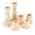 thumbnail image 5 of Set of 12 Assorted Unfinished Wooden Candle Sticks - For DIY Everyday Decor, 5 of 7
